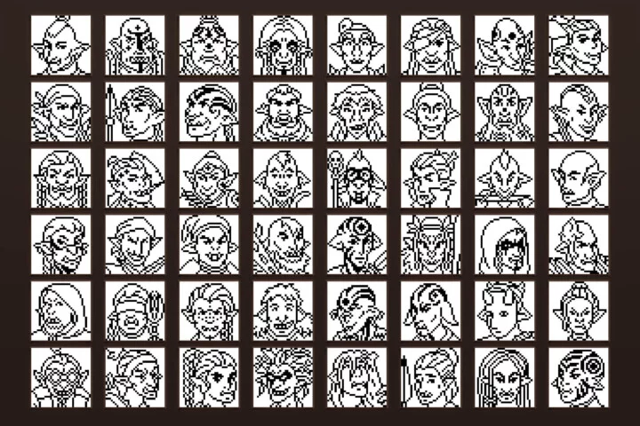 Free goblins and orcs pixel art icon pack