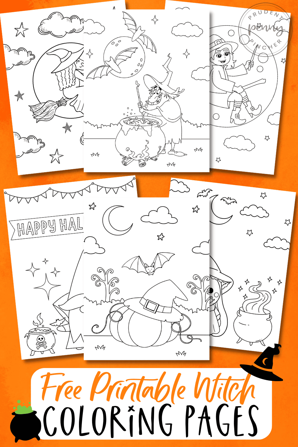 Free halloween witch coloring pages