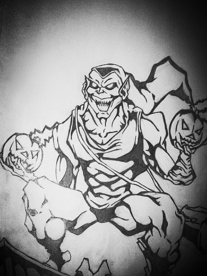 Green goblin drawing by ryan williams