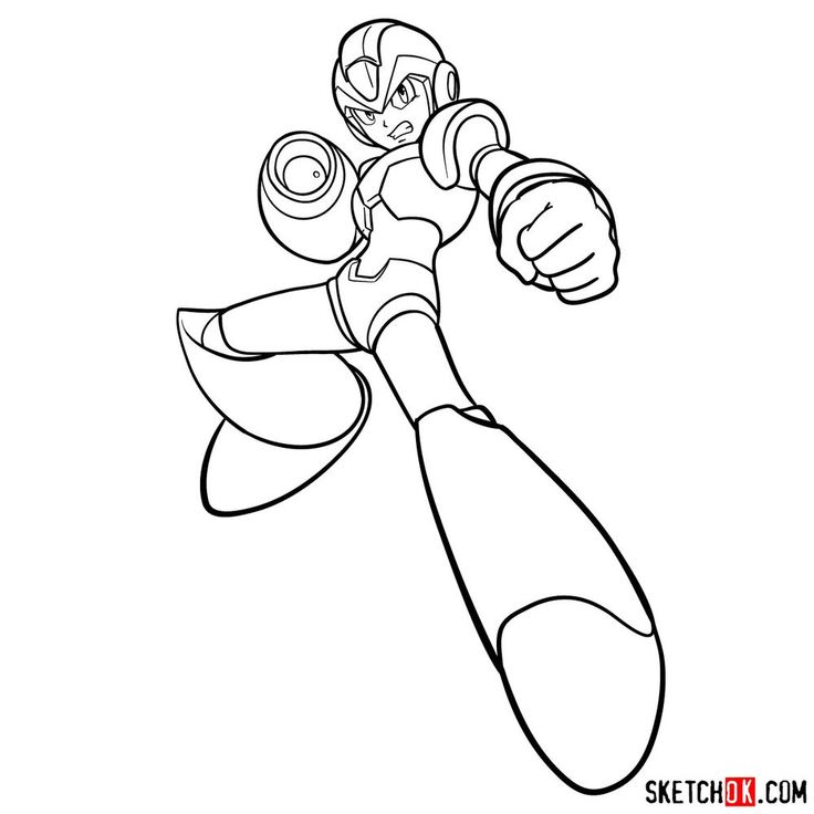 How to make a sketch of mega man a famous game character created by cap this is an steps drawing tutoriaâ drawing superheroes mega man baseball drawings