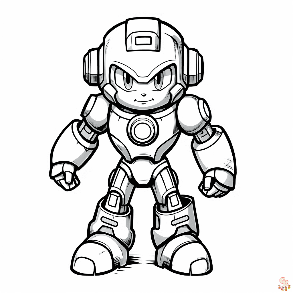 Printable mega man coloring pages free for kids and adults