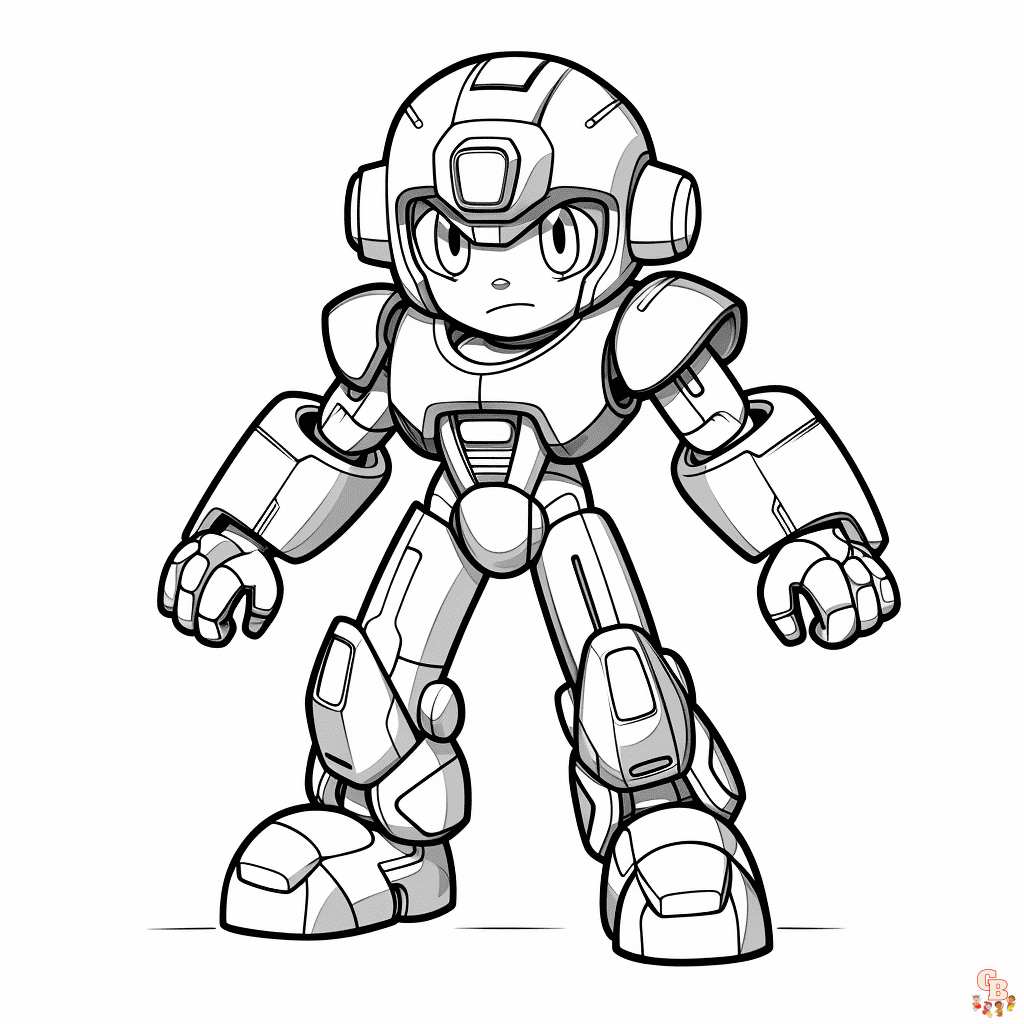 Printable mega man coloring pages free for kids and adults