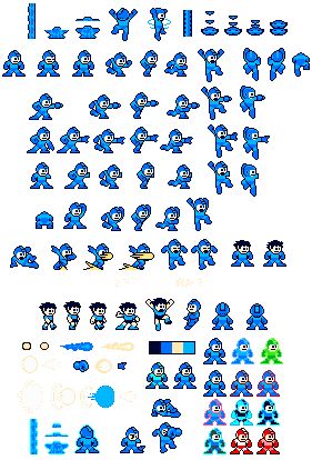 Nes color like gb megaman sprites pixel art characters sprite pixel art