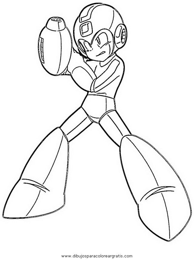 Mega man coloring sheet