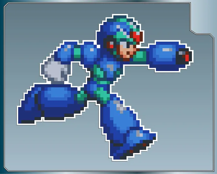 Mega man x sprite vinyl decal car truck laptop sticker megaman x