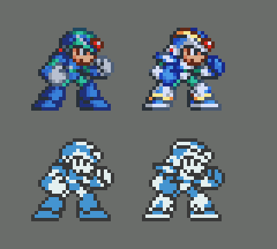 Marcdwyzðï gamedev fgc on x i have a soft spot for megaman xtremes graphics i think they look pretty good in high color too ð based the high color style on the