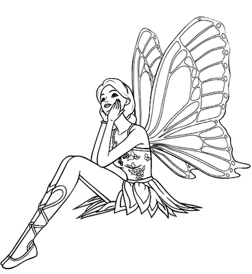 Coloring pages free printable sitting fairy coloring sheet