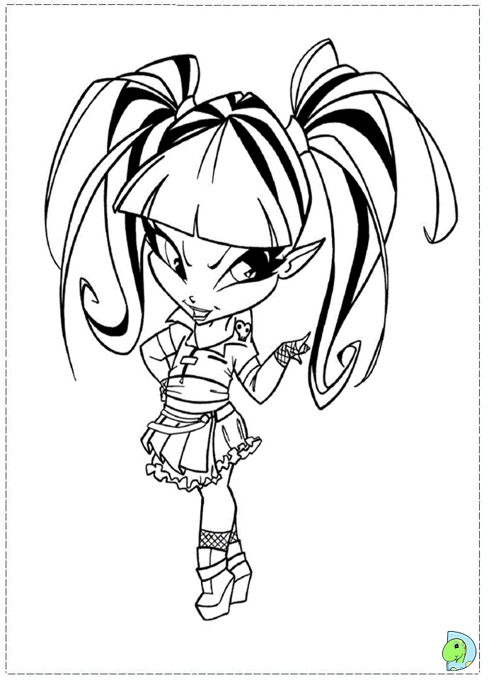 Pop pixies coloring page