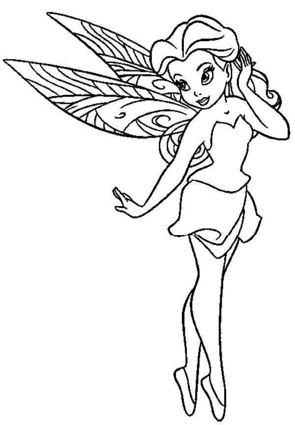 Pretty rosetta pixie coloring page