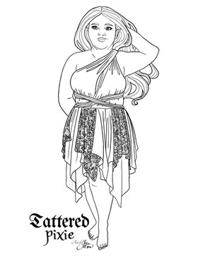 Coloring pages tattered pixie