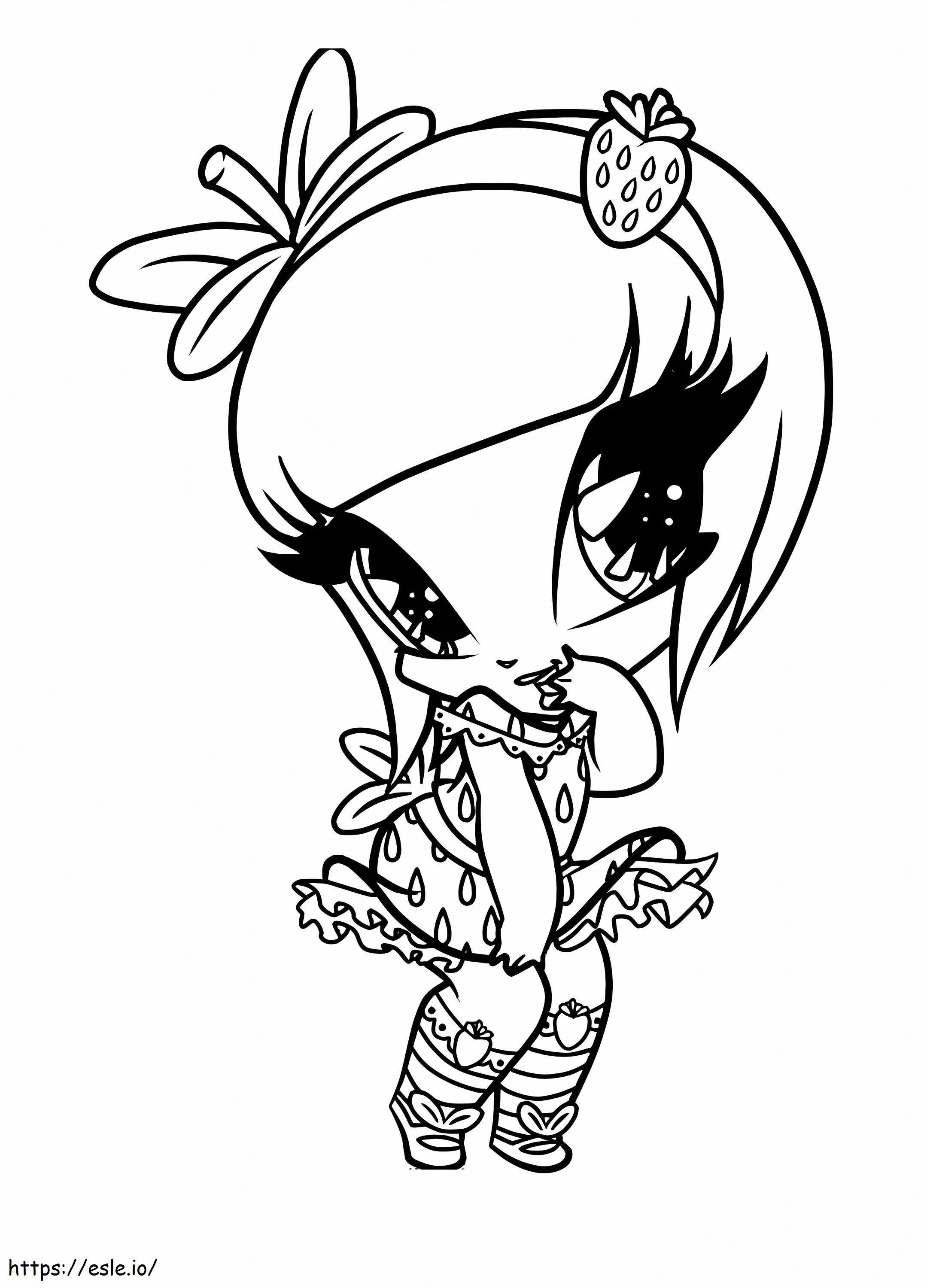 Lockette in pop pixie coloring page