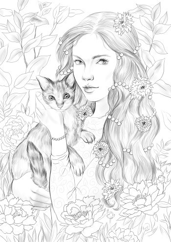 Pixie and her cat â favoreads coloring club