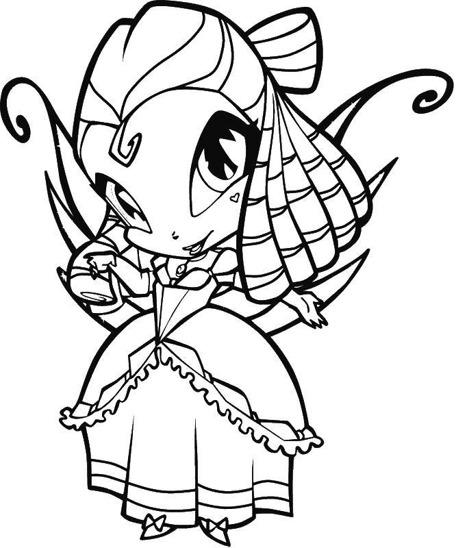 Online coloring pages coloring page tune pixie of a muse winx club download print coloring page