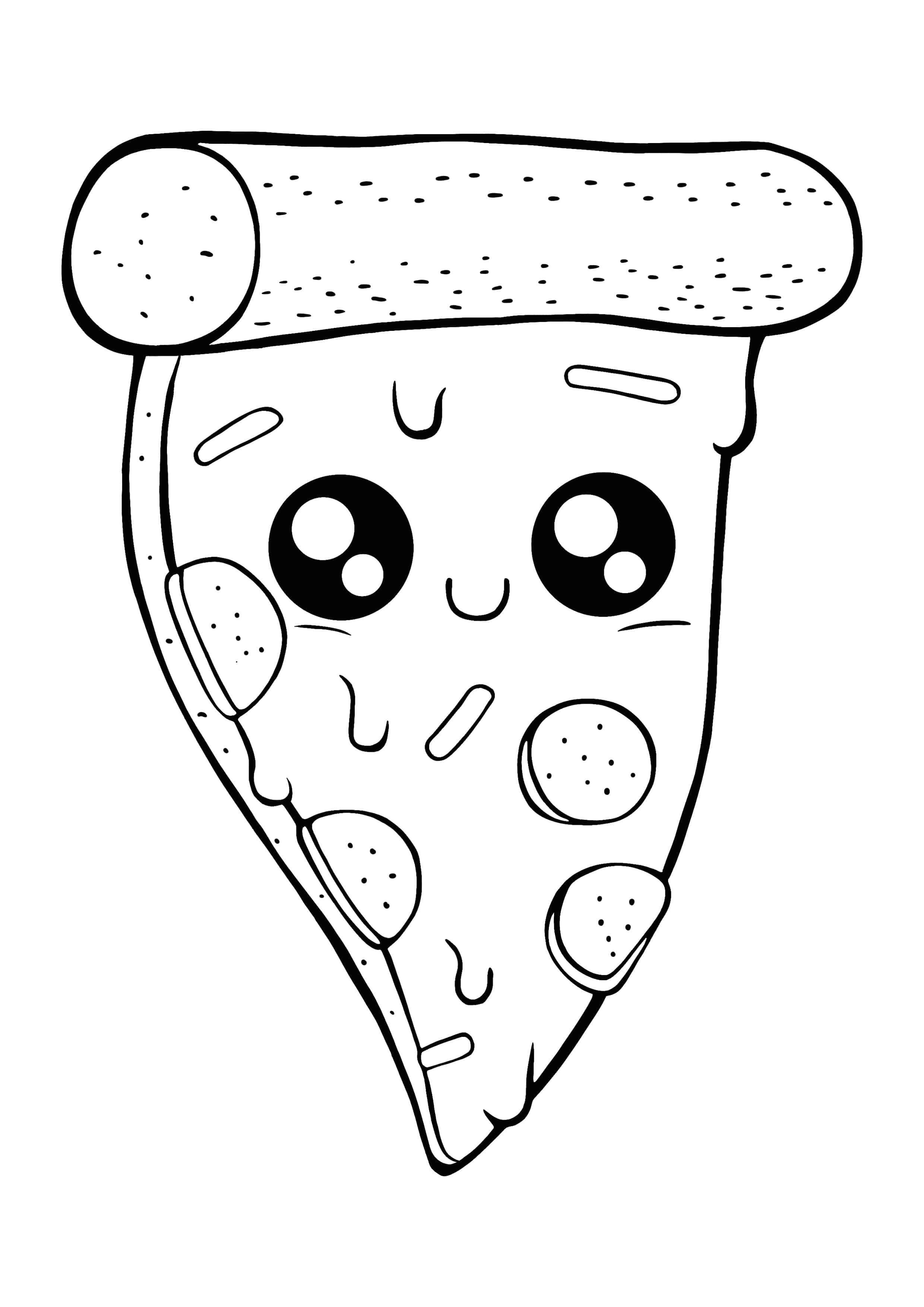 Kawaii pizza coloring page einhorn zum ausmalen ausmalblatt ausmalbilder