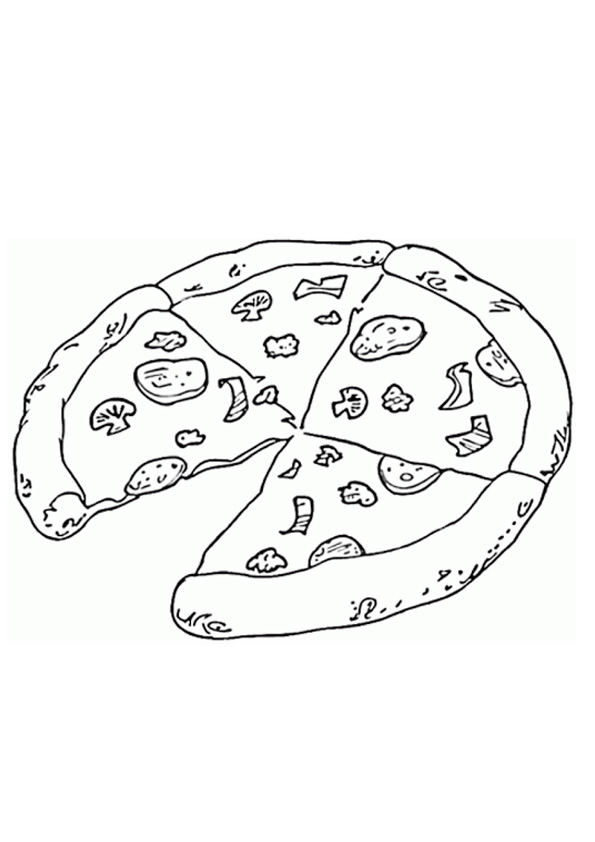 Coloring pages pizza coloring pages printable for kids