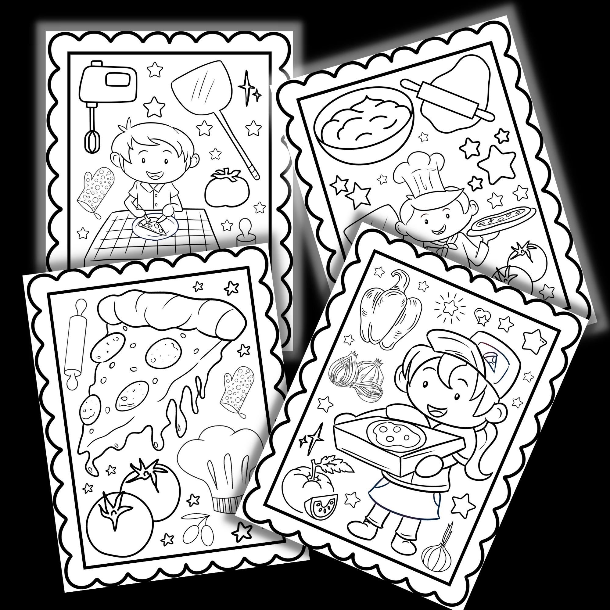 Printable pizza coloring pages for kids easy pizza coloring sheets for kids made by teachers