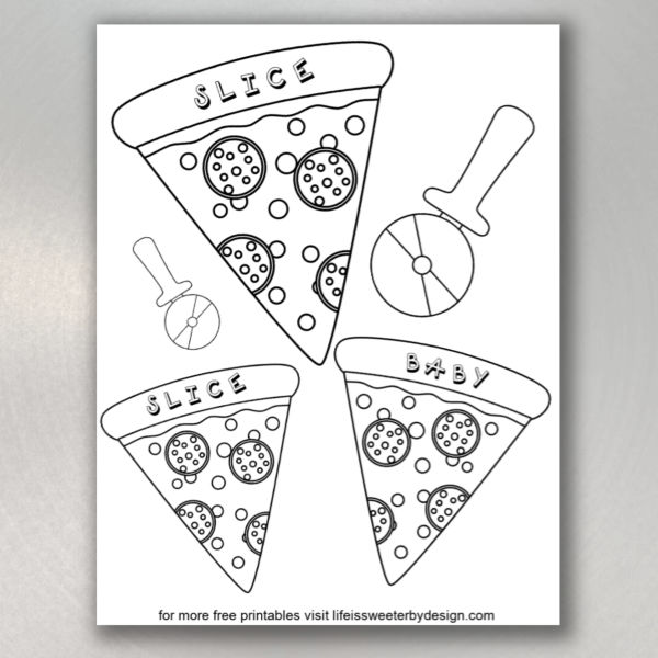 Pizza coloring pages