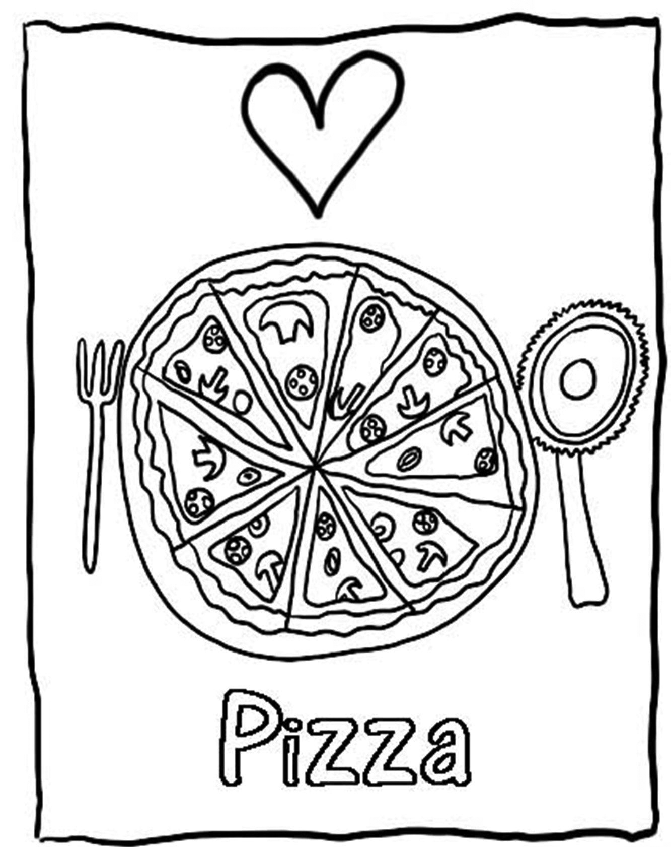 Pizza coloring pages