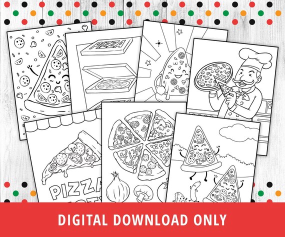Pizza coloring pages pizza party printables pizza birthday games pizza activites printable coloring pages activities for kids digital