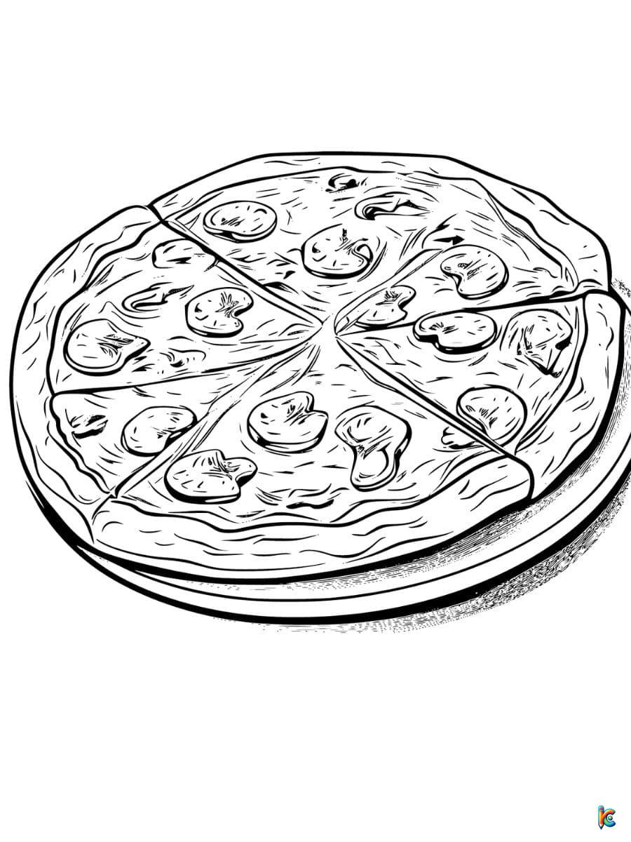 Pizza coloring pages â