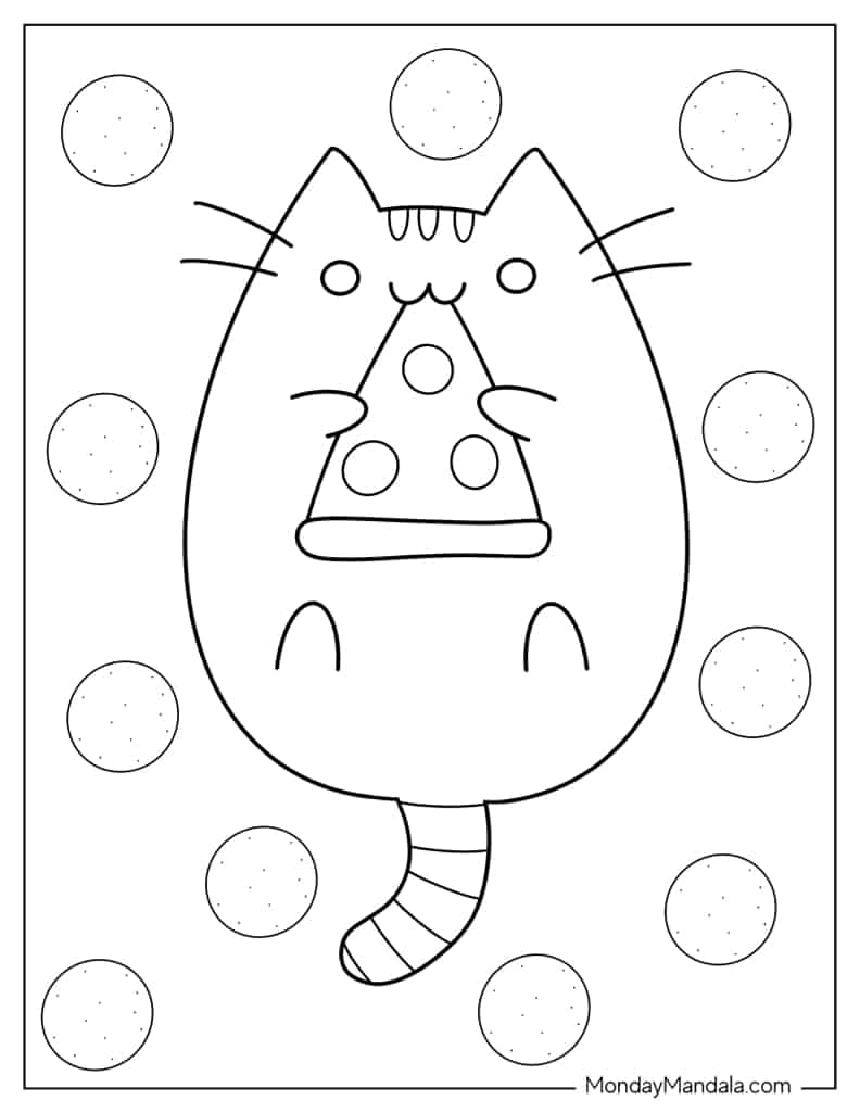 Pizza coloring pages free pdf printables