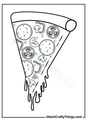Free collection of pizza coloring pages for kids