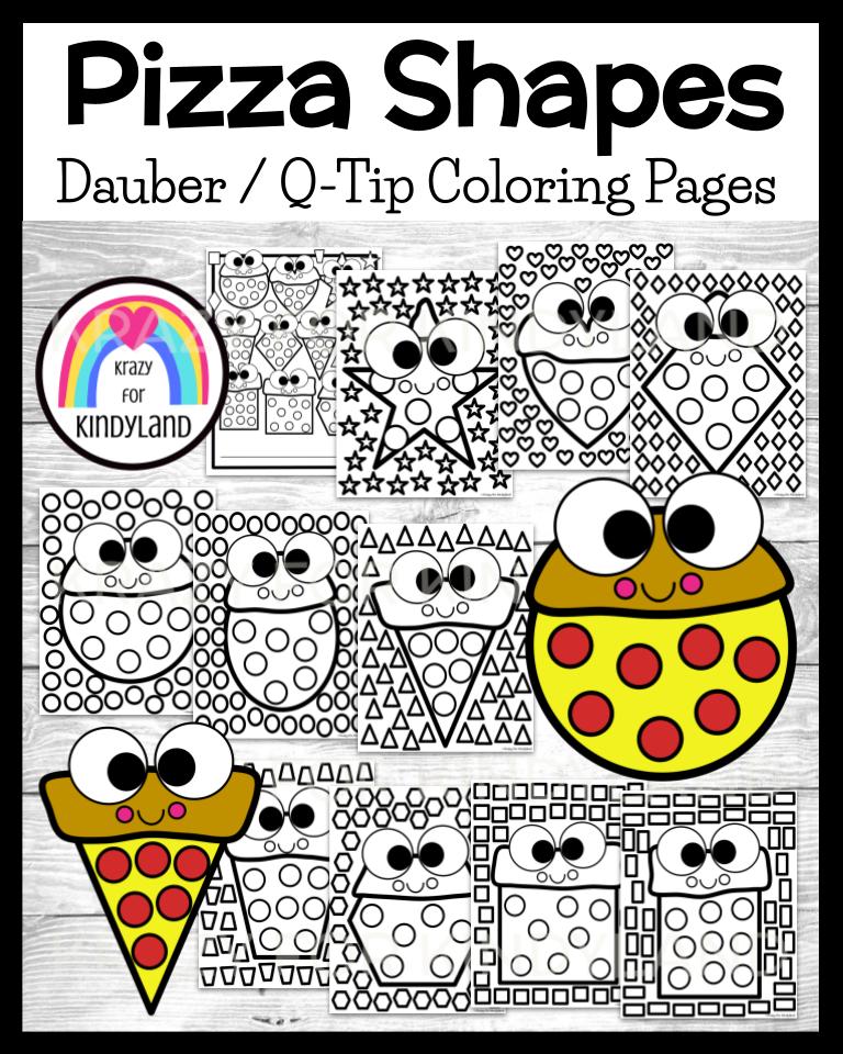 Pizza shape coloring pages summer picnic junk food q