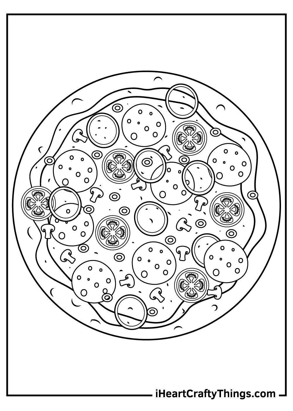 Pizza coloring pages updated