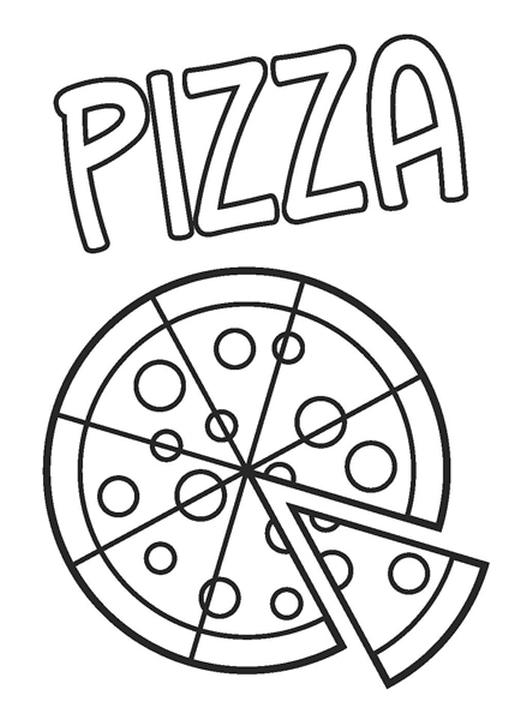 Free printable pizza coloring pages