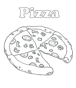 Pizza coloring pages playing learning