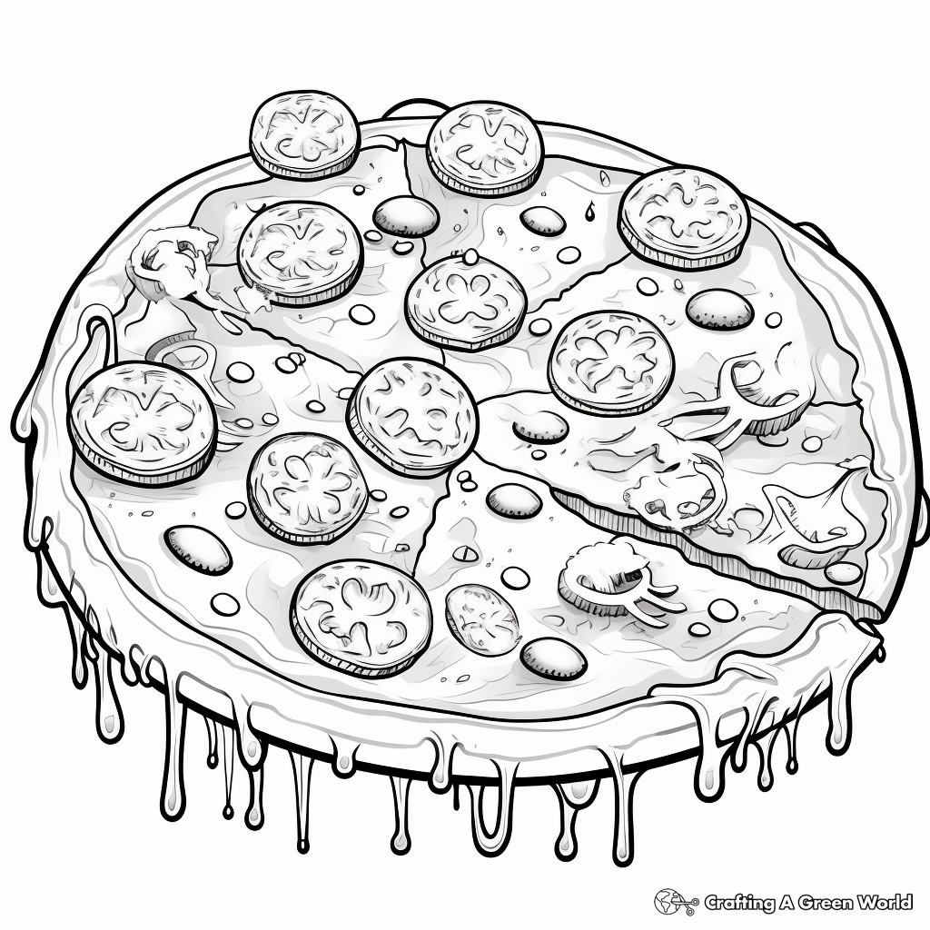 Pizza coloring pages