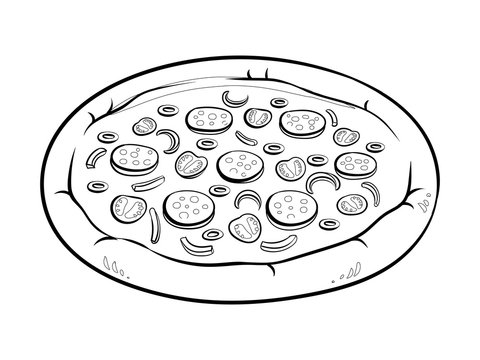 Coloring page pizza images â browse photos vectors and video
