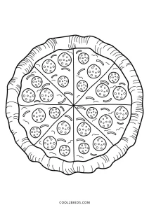 Free printable pizza coloring pages for kids