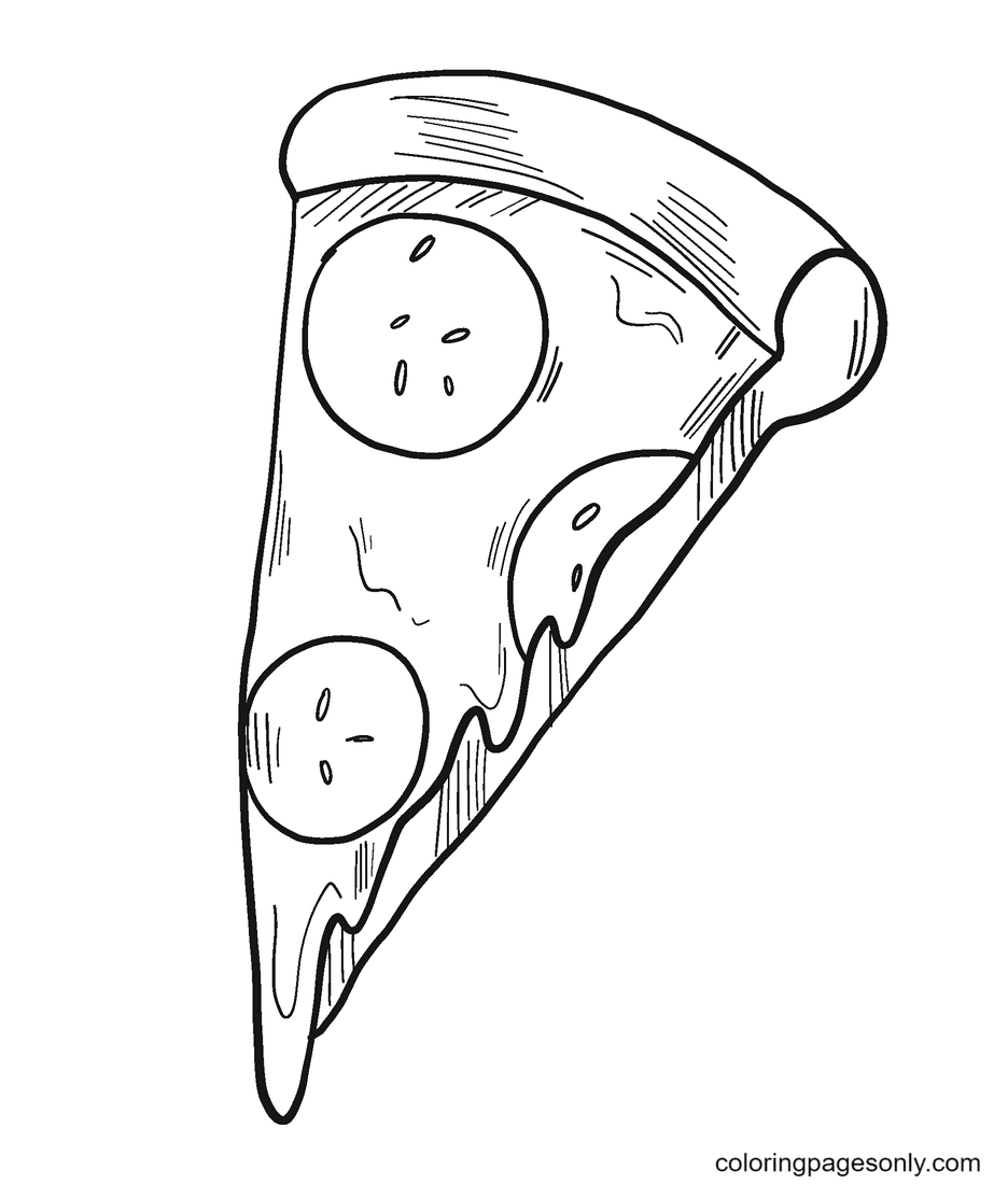 Pizza coloring pages printable for free download