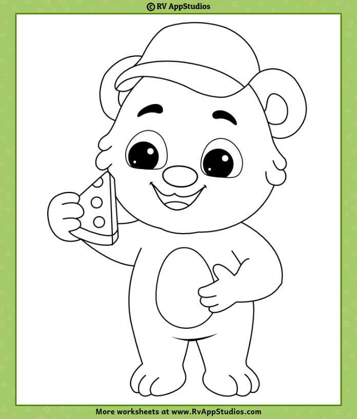 Pizza coloring pages for kids