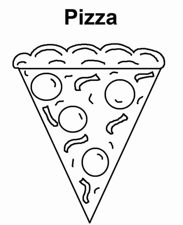 The delicious pizza coloring pages pdf