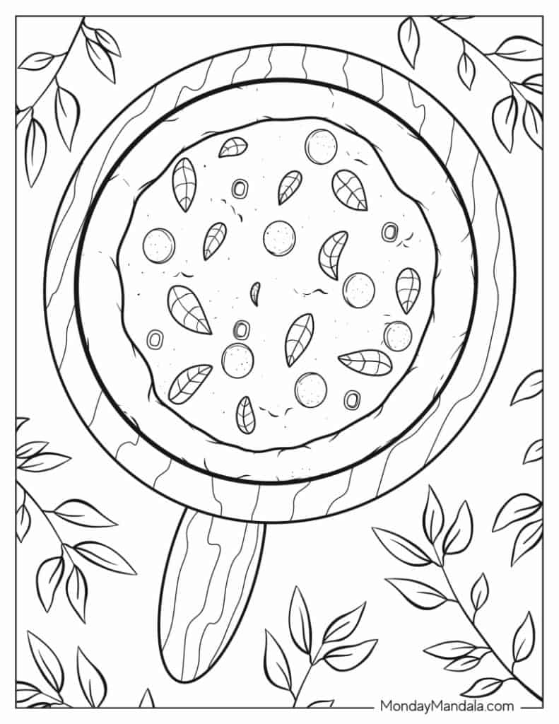 Pizza coloring pages free pdf printables