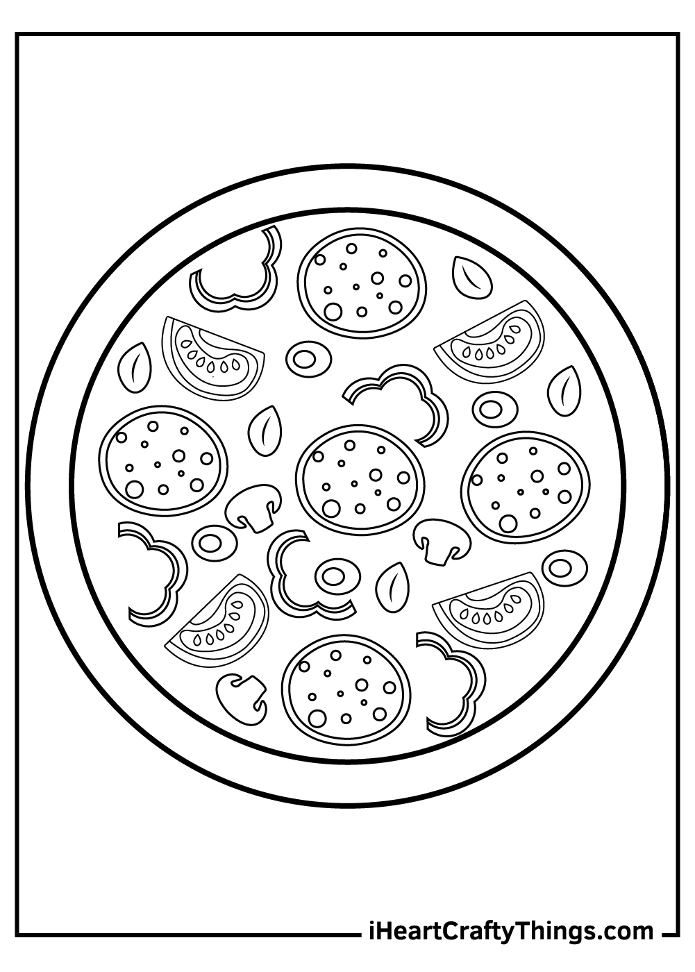 Pizza coloring pages updated