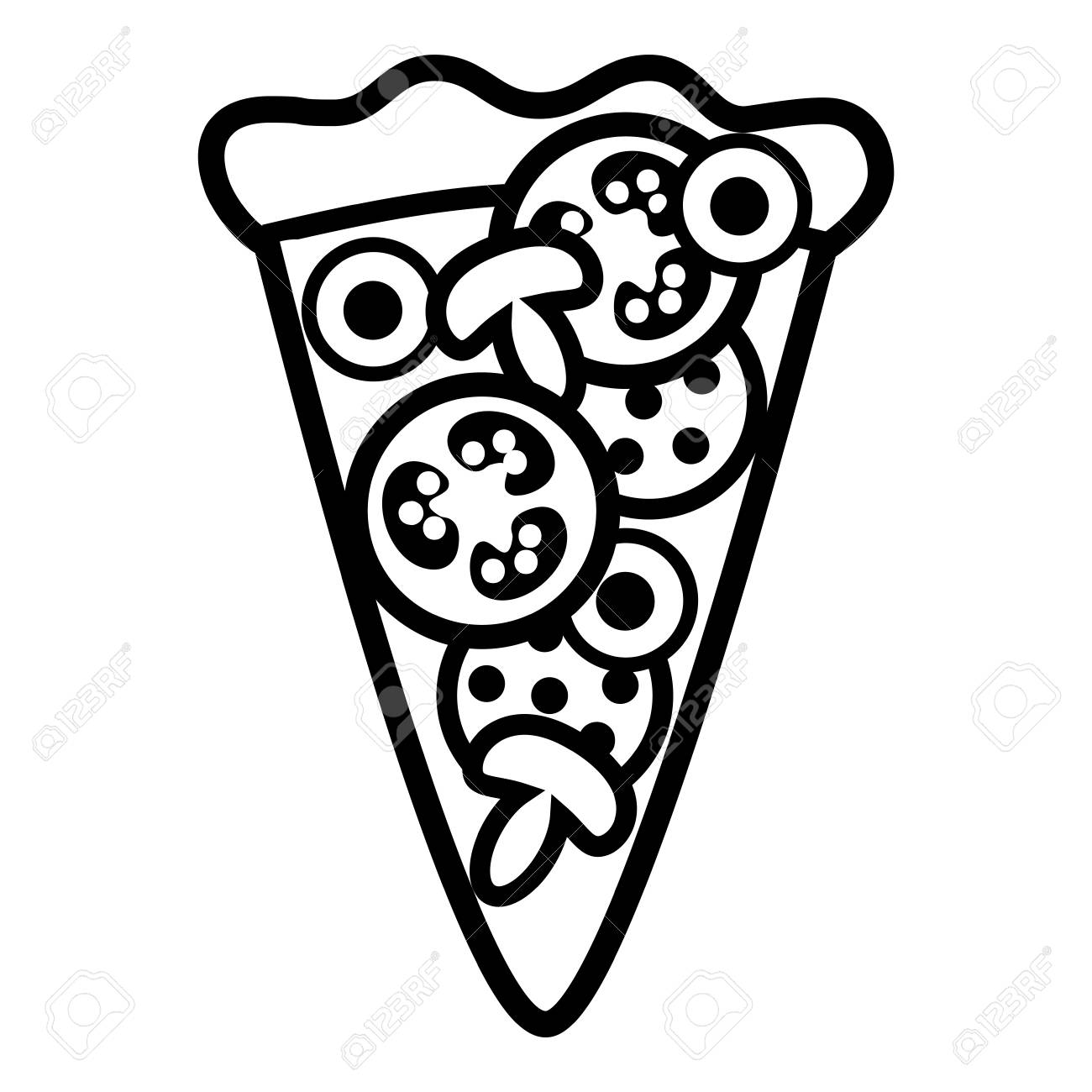 Coloring book for children pizza royalty free svg cliparts vectors and stock illustration image