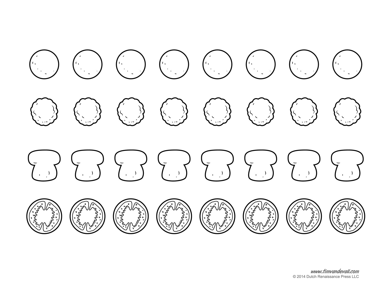 Blank pizza template printable pizza craft for kids â tims printables