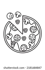 Pizza coloring page images stock photos d objects vectors