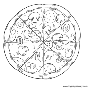 Pizza coloring pages printable for free download