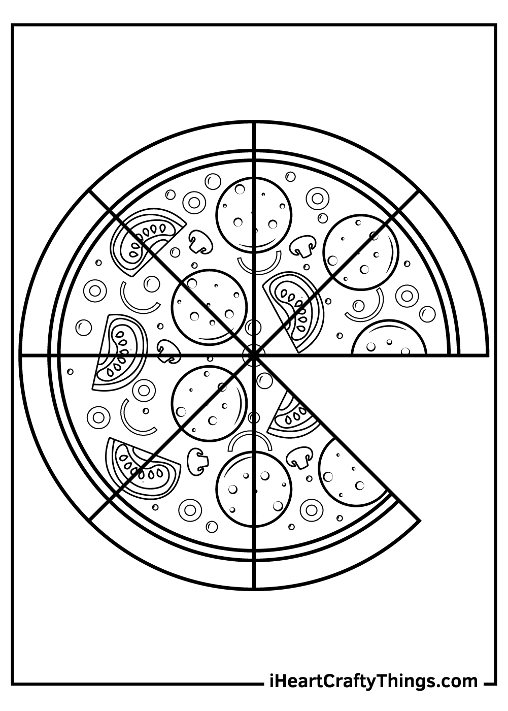 Pizza coloring pages updated