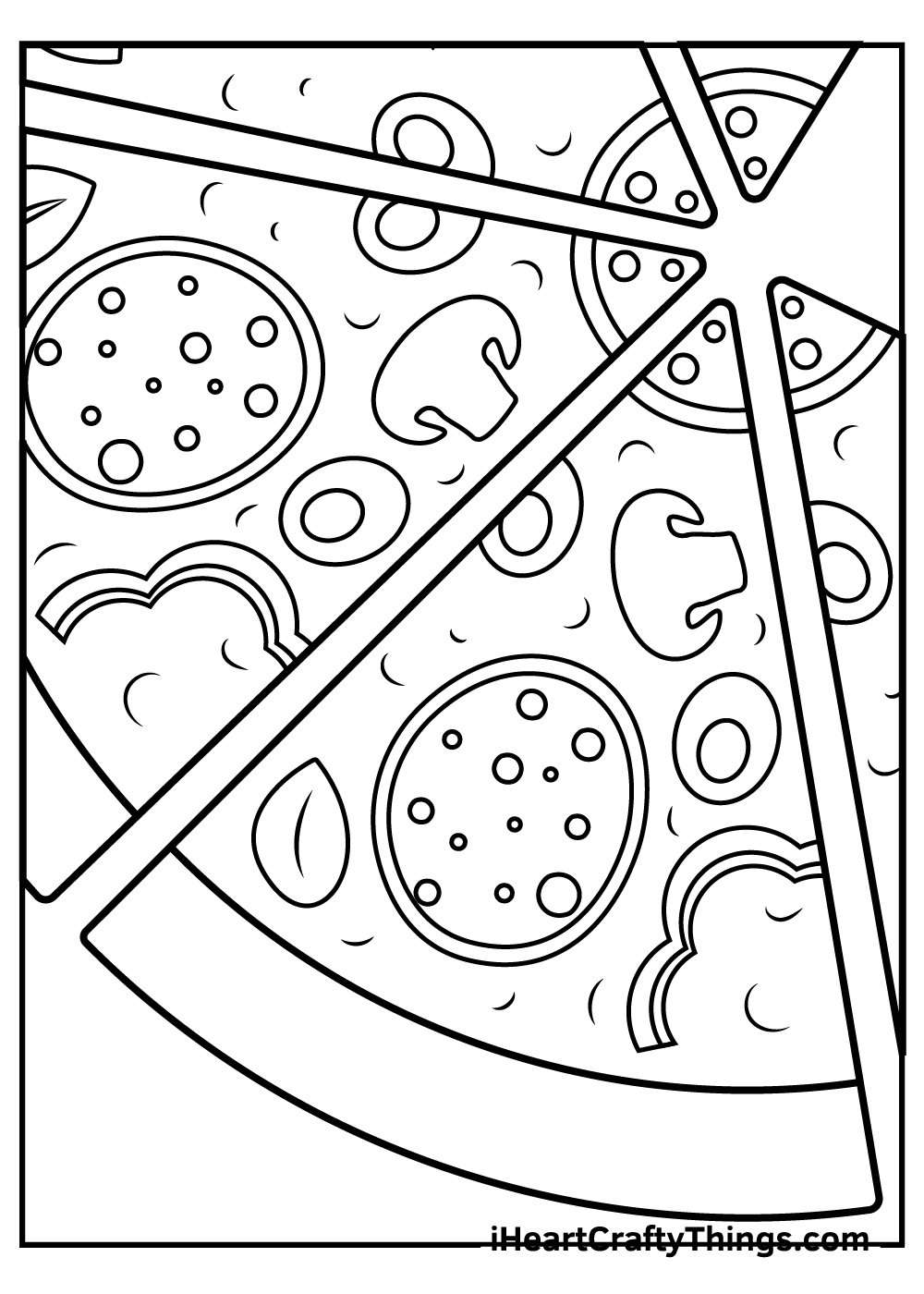 Pizza coloring pages updated