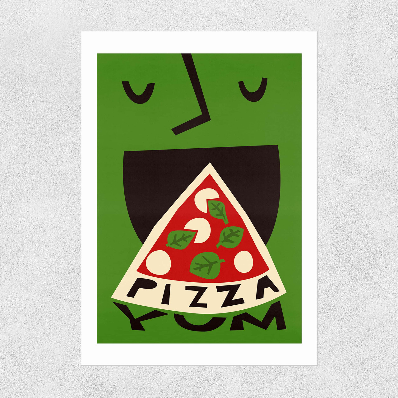 Yum pizza art print by fox and velvet