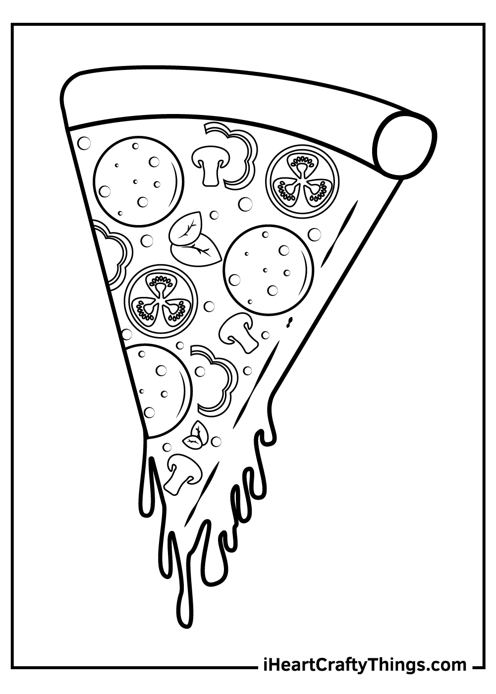 Pizza coloring pages updated