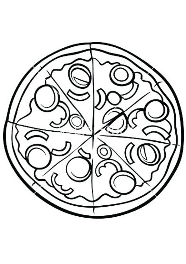 Coloring pages pizza coloring page for kids