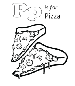 Pizza coloring pages playing learning