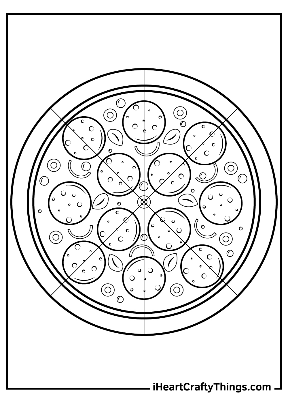 Pizza coloring pages updated