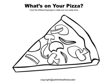 Pizza coloring sheet national pizza day by ask the health educator